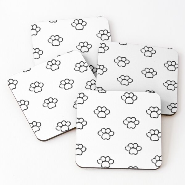 Item preview, Dog paws pattern black and white  designed and sold by Adri Graterol.