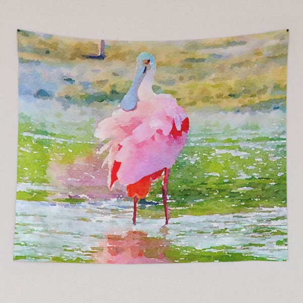 Item preview, Roseate Spoonbill Watercolor designed and sold by Susan Rydberg.