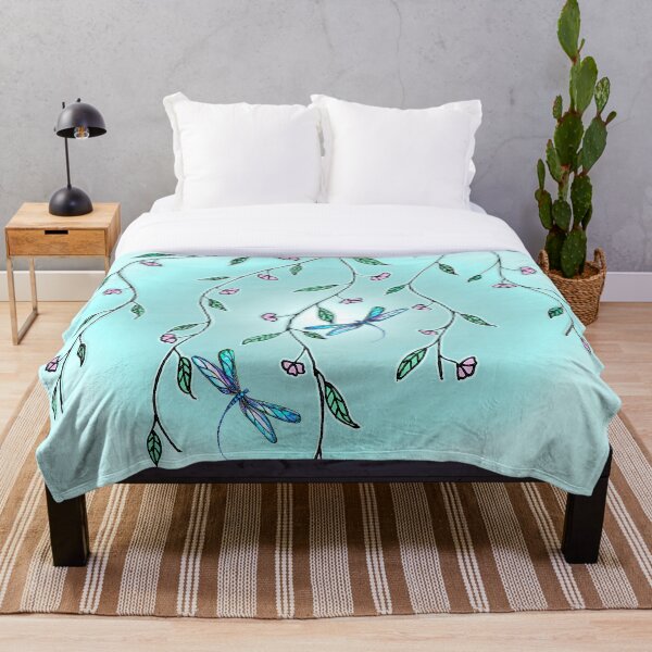 Angel Dragonflies Throw Blanket