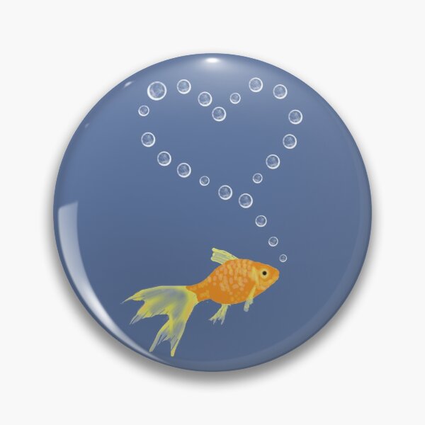 Item preview, Goldfish Surrounded by Bubble Heart designed and sold by Amy Hadden.