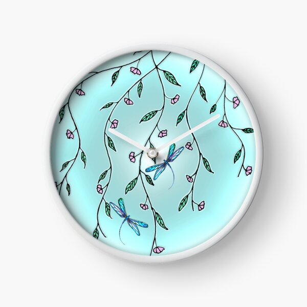 Angel Dragonflies Clock
