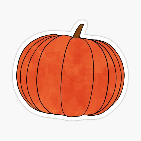 Pumpkin Watercolor Sticker