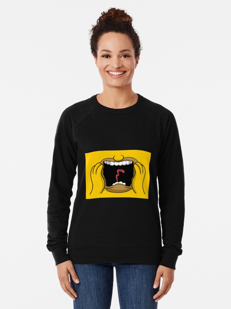 Homer Simpson Screaming: Home Alone Style! Lightweight Sweatshirt