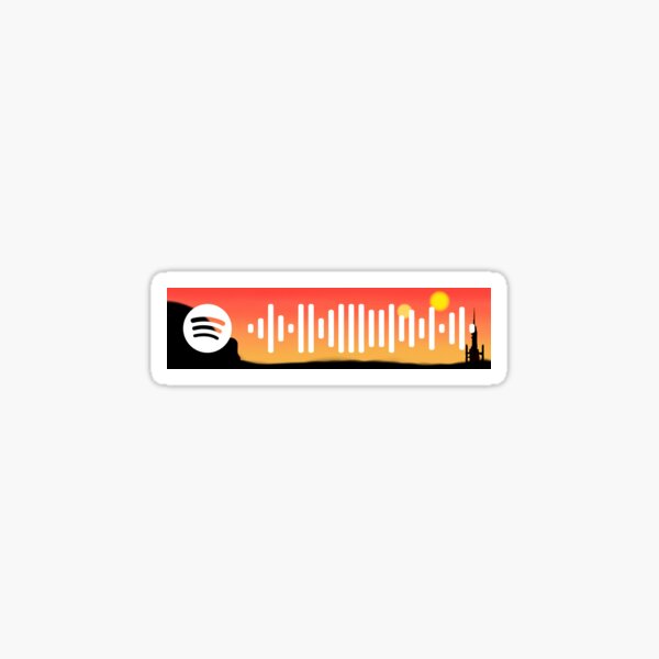 binary sunset ver. 2 spotify code Sticker