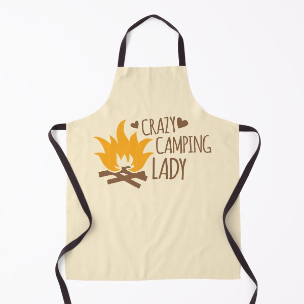 Item preview, Crazy Camping Lady with camp fire and sticks designed and sold by jazzydevil.