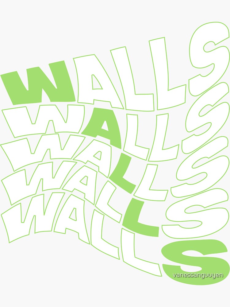 Walls Louis Tomlinson green Sticker by Carmens-World