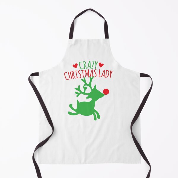 Item preview, Crazy Christmas lady with cute rudolph reindeer designed and sold by jazzydevil.