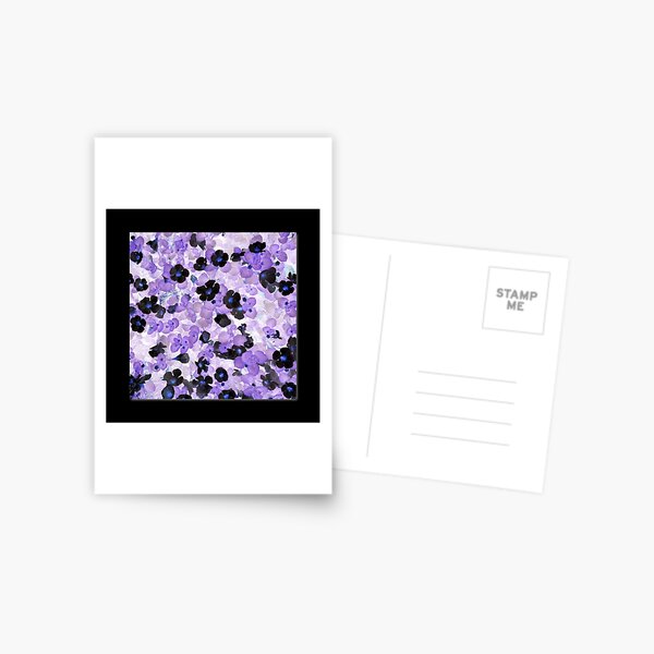 Purple & Black Flowers - Sutera Cordata Postcard