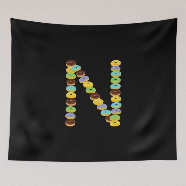 Item preview, COLORFUL DONUT ALPHABET CAPITAL LETTER N designed and sold by LiveAndGlow.