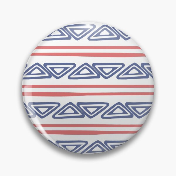 Item preview, pink strips with blue triangle designed and sold by R-728.