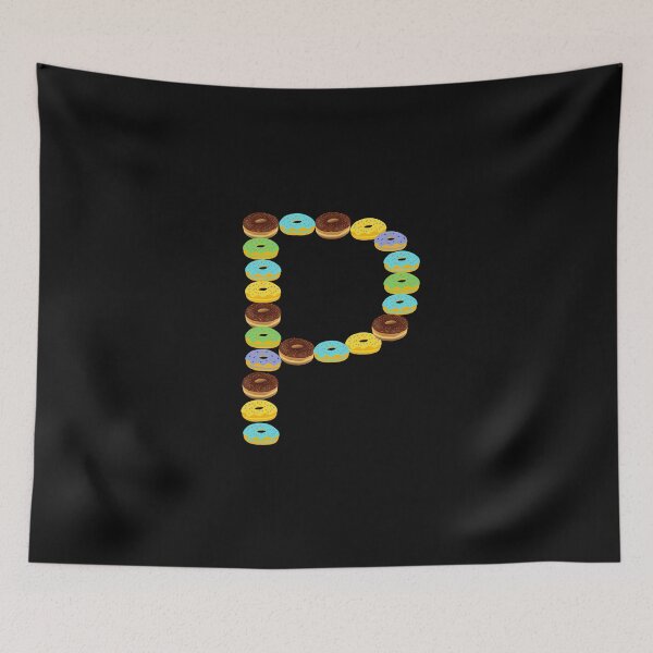 Item preview, COLORFUL DONUT ALPHABET CAPITAL LETTER P designed and sold by LiveAndGlow.