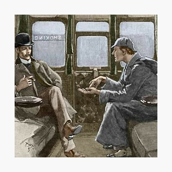 Item preview, Sherlock holmes in train designed and sold by MayVini.