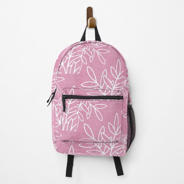 Item preview, Pink and white leaves pattern botanical design designed and sold by Adri Graterol.