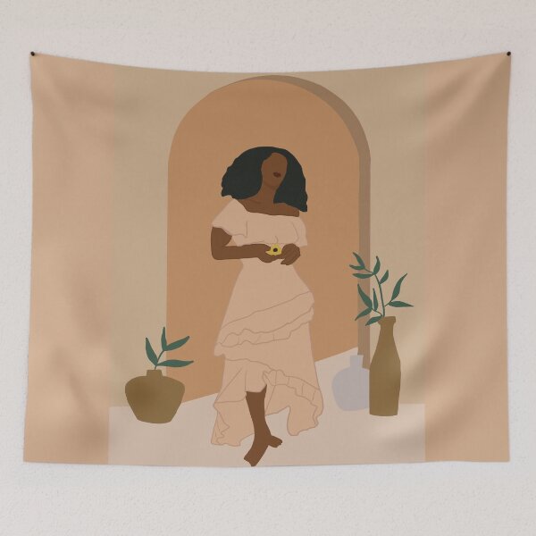 Item preview, Boho black woman art designed and sold by AnuKumariVerma.