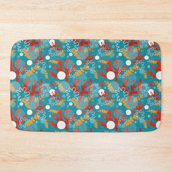 Item preview, Turquoise Coral Pattern designed and sold by PeachyMintPrints.