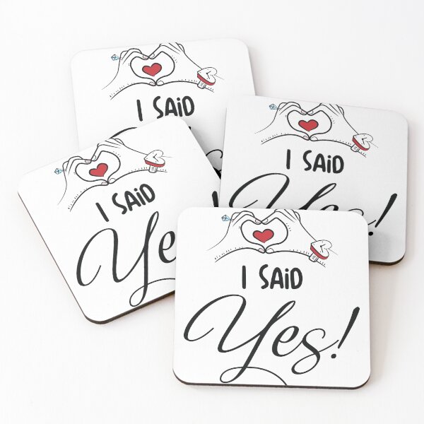 Item preview, I Said Yes Wedding Gift Typography designed and sold by winstonart.