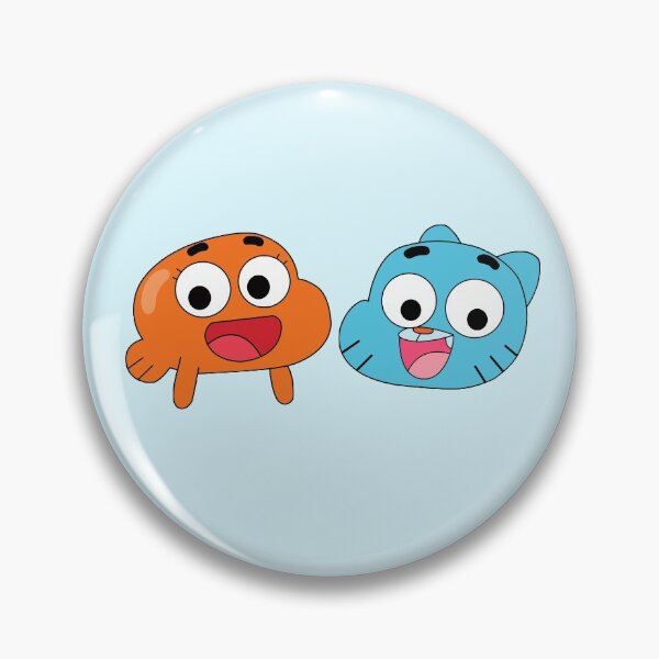 The Amazing World of Gumball Cartoon Darwin Character Orange Enamel Metal  Pin