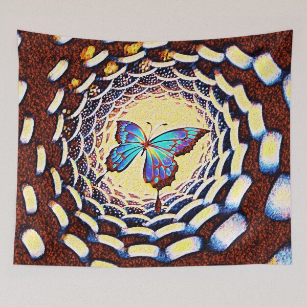 Item preview, Butterfly flying into a portal designed and sold by helenkaiy.
