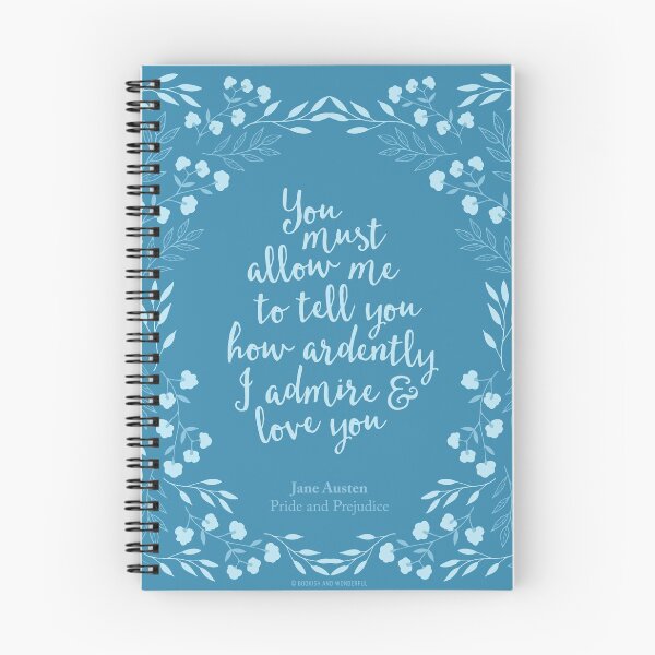 Item preview, Jane Austen Pride and Prejudice Floral Love Quote designed and sold by Bookish and Wonderful.