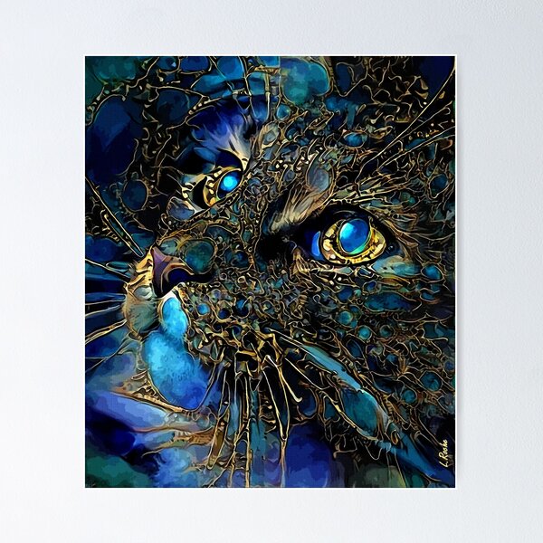 Item preview, Cat jewell -cat, chat, cat, lea roche paintings designed and sold by L. ROCHE.