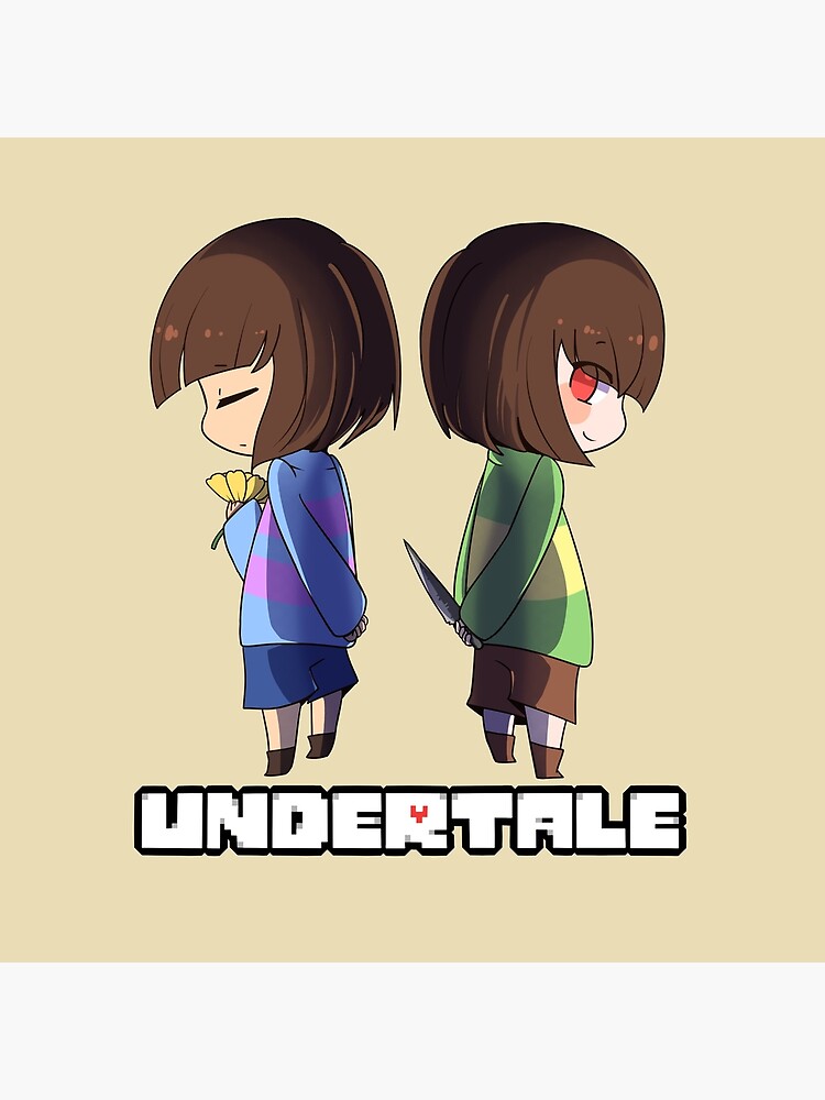 Undertale Chara And Frisk Tote Bag By Coolguyenzo Redbubble