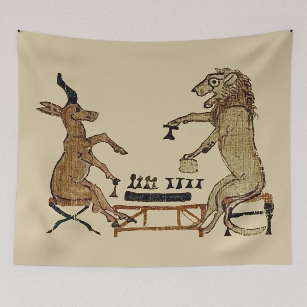 Item preview, Gazelle and Lion play Senet. designed and sold by DotorEaon.