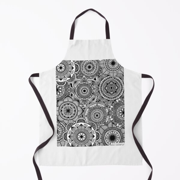 Item preview, Mandala floral pattern black and white designed and sold by Giulia Palazzo.