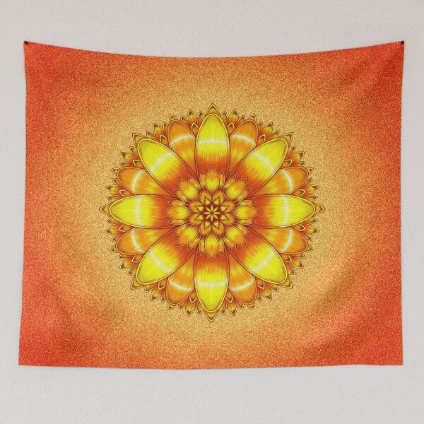 Item preview, Tapestry vivid red flower designed and sold by Marl Tapestry.