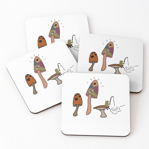 Item preview, Colorful mushroom drawing designed and sold by art-frog.
