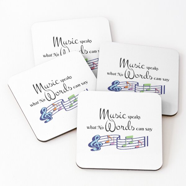 Item preview, Music Speaks What No Words Can Say, Music Quote With Music Notes designed and sold by 4AllTimes.