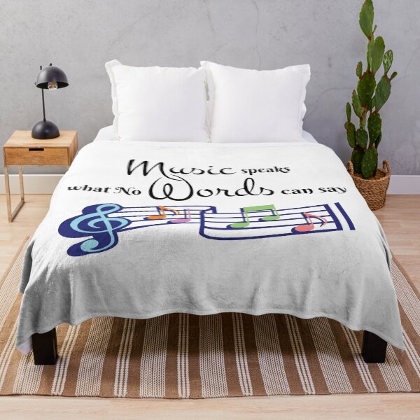 Item preview, Music Speaks What No Words Can Say, Music Quote With Music Notes designed and sold by 4AllTimes.