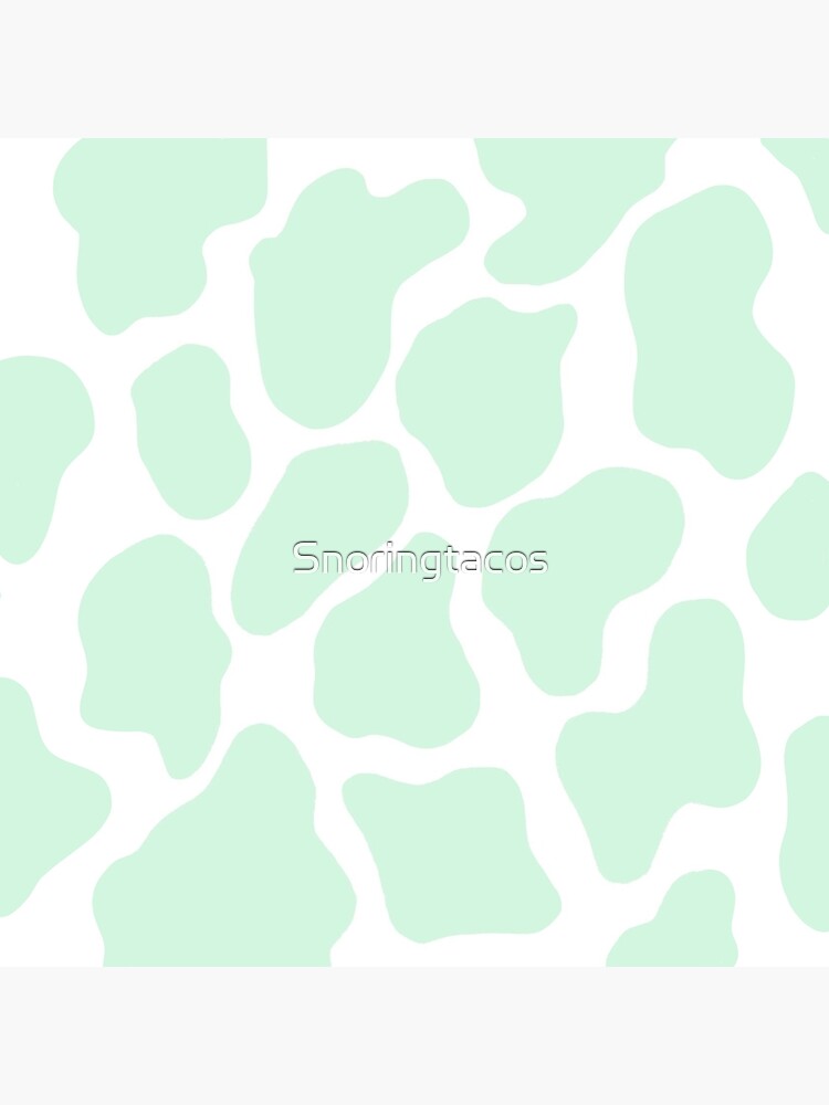 "Mint green cow pattern" Poster by Snoringtacos Redbubble
