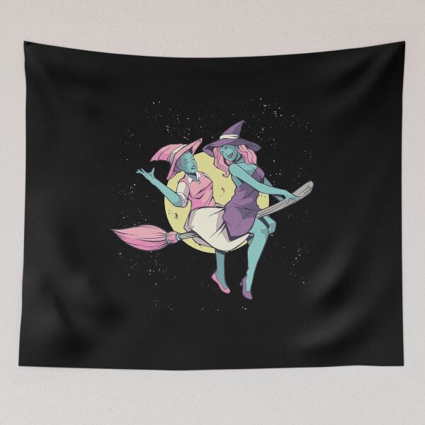 Item preview, Halloween witches ride on a broomstick designed and sold by DerSenat.