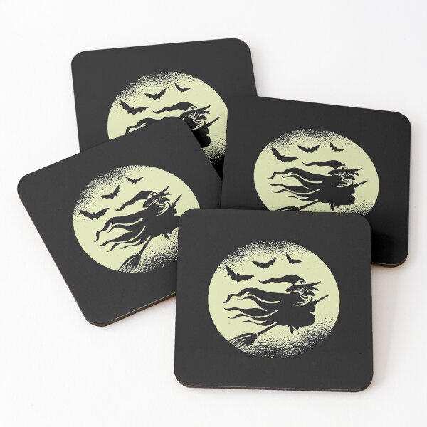 Item preview, Halloween witch riding on broom designed and sold by DerSenat.