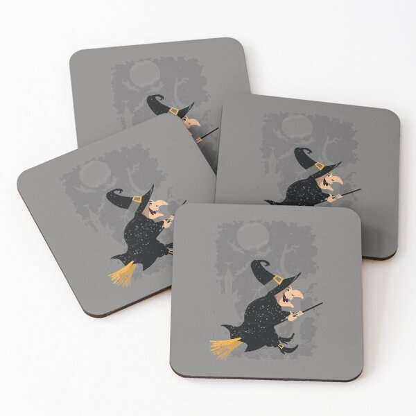 Item preview, Halloween witch riding on broom designed and sold by DerSenat.