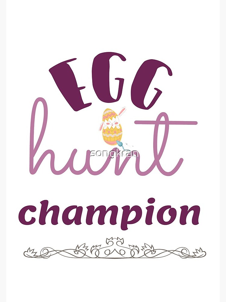 Easyer Bunny Easter Egg Champ in Blue Tote Bag by Kanig Designs
