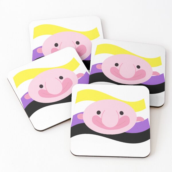 Item preview, Cute Non-Binary Pride Blobfish designed and sold by TayTayD.