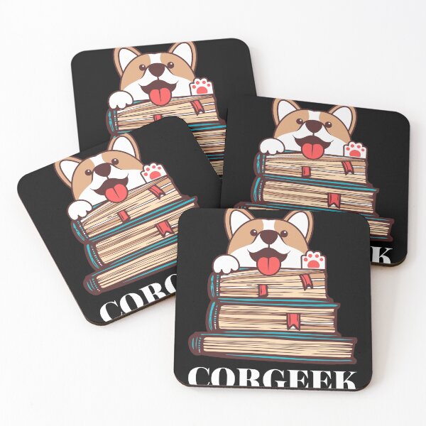 Item preview, Funny Corgi Geek Corgeek Book Lovers Gift design graphic designed and sold by Lisbob.