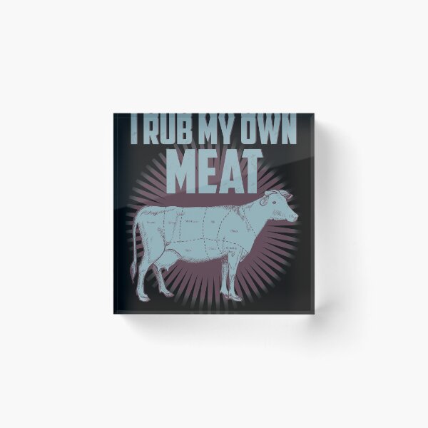 Item preview, Funny BBQ Chef gift | I Rub My Own Meat | Joke Chef design print designed and sold by Lisbob.