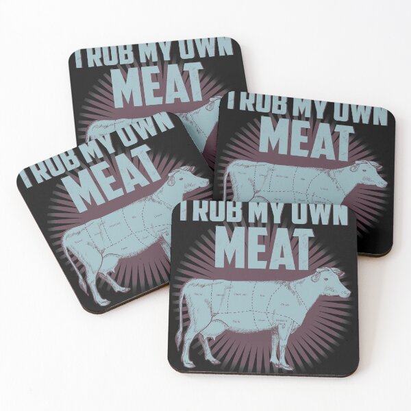 Item preview, Funny BBQ Chef gift | I Rub My Own Meat | Joke Chef design print designed and sold by Lisbob.