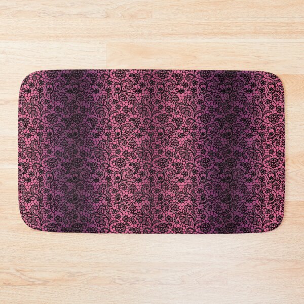 Item preview, Pink black lace design - elegant floral pattern designed and sold by MadandMean.