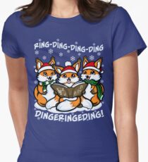 "What does the Fox Sing" (T-shirts) Women's Fitted T-Shirt