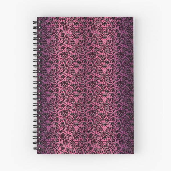 Item preview, Pink black lace design - elegant floral pattern designed and sold by MadandMean.