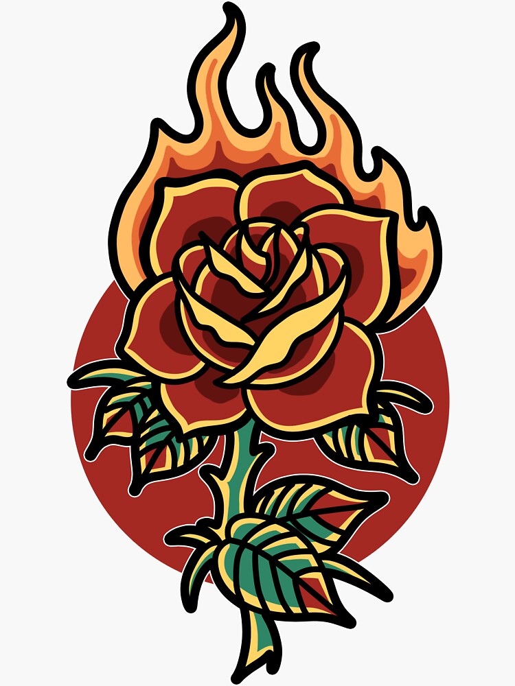 Purple Fire Rose Unity Survivor Tattoo Embroidery Design – DigitEMB