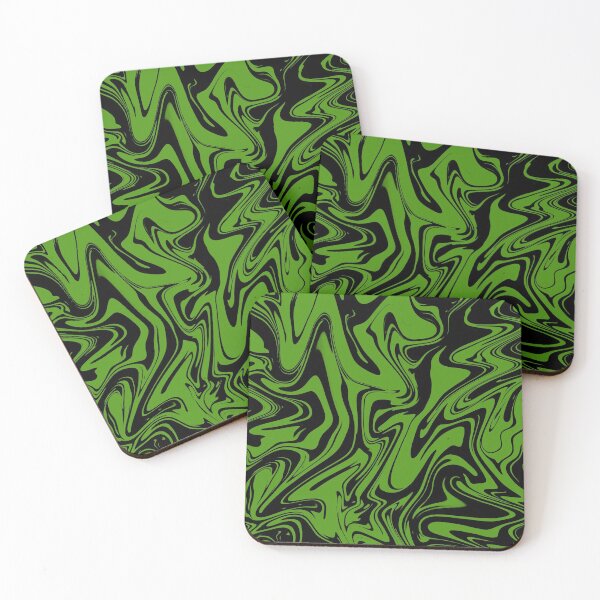 Item preview, Green black marble design acrylic digital paint designed and sold by abhishekarts.