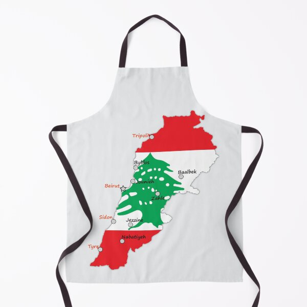Item preview, Flag map of Lebanon, major cities names designed and sold by mashmosh.