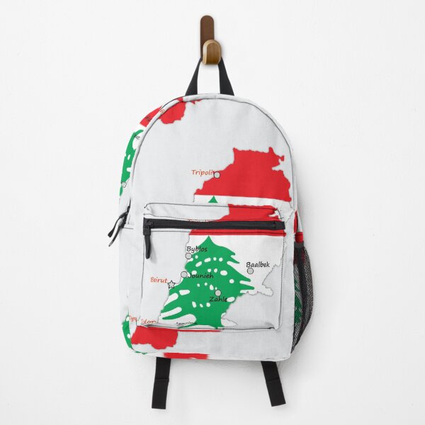 Item preview, Flag map of Lebanon, major cities names designed and sold by mashmosh.