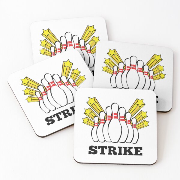 Item preview, Strike, Bowling Print With 10 Pins And Stars designed and sold by 4AllTimes.