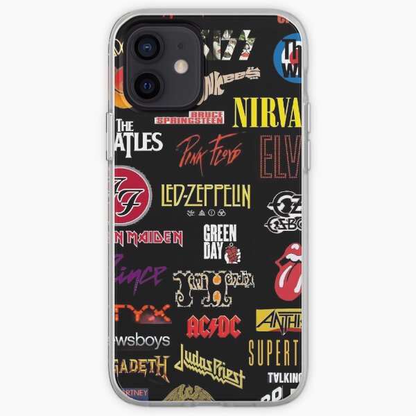 Logotipo de la banda de los 90 Funda blanda para iPhone