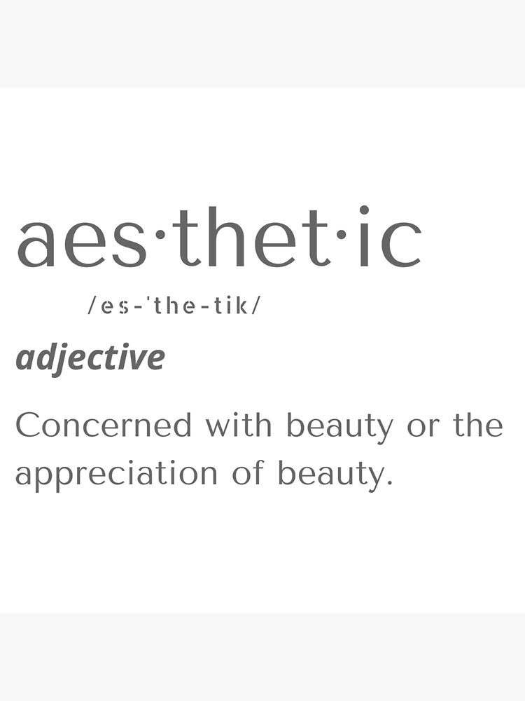  Aesthetic Definition Dictionary Poster By Insomnia io Redbubble